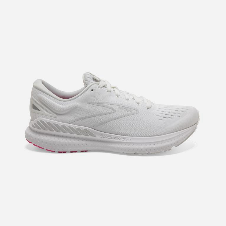 Brooks Glycerin Gts 19 Max Cushion - Zapatillas Running Asfalto Mujer - Blancas Rosas (HF3267541)